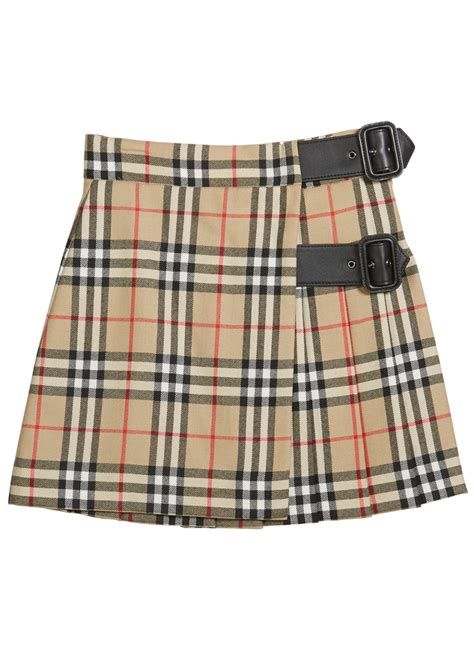 burberry girls luisa skirt|Burberry Girl's Luisa Buckle Check Skirt, Size 4.